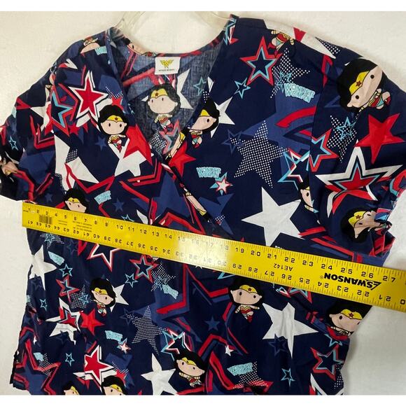 Disney Minnie Mouse & DC Wonder Woman 3XL Scrub Tops Medical Pediatric Nurse Doc - Picture 10 of 11